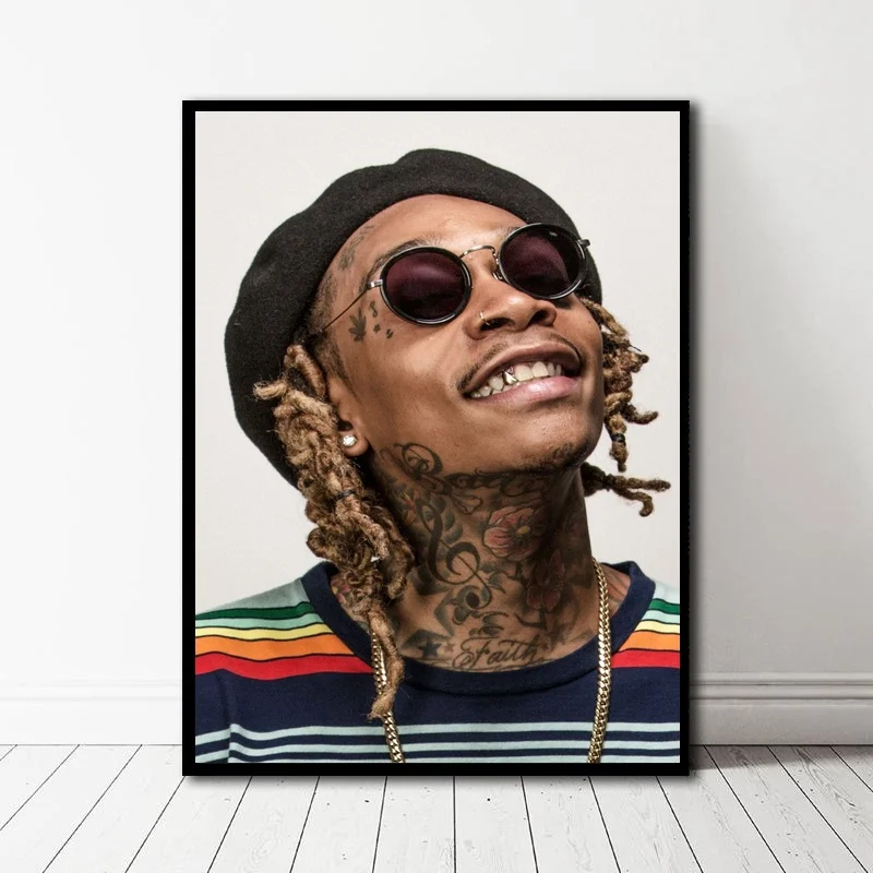 

Wiz Khalifa Rapper Smoke Music Poster Home Decor Silk Fabric Cloth Print Wall Pictures