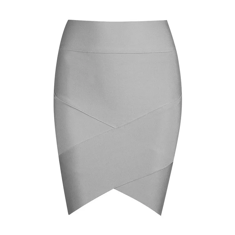 Bqueen повседневные женские одноцветные Асимметричные эластичные мини-юбки с завышенной талией, летние Сексуальные облегающие Облегающие юбки-карандаш
