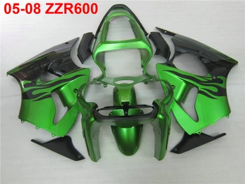 

Injection molding fairing kit for Kawasaki Ninja ZZR600 05 06 07 08 green black fairings set ZZR600 2005-2008 TW03