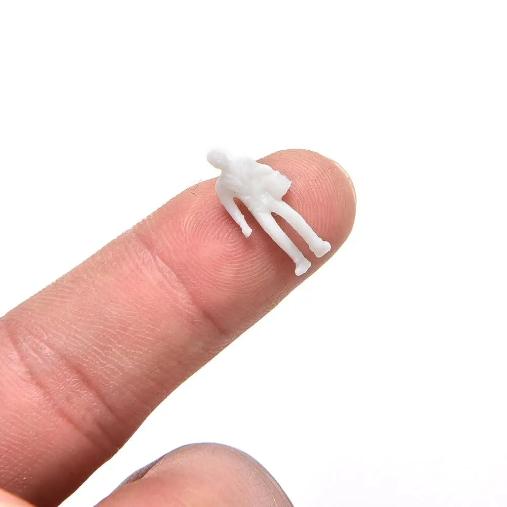 100 Pcs/set DIY Toys White Model People Figure 1:100 Scale Mini Unpainted For Train Passengers diy barbie house