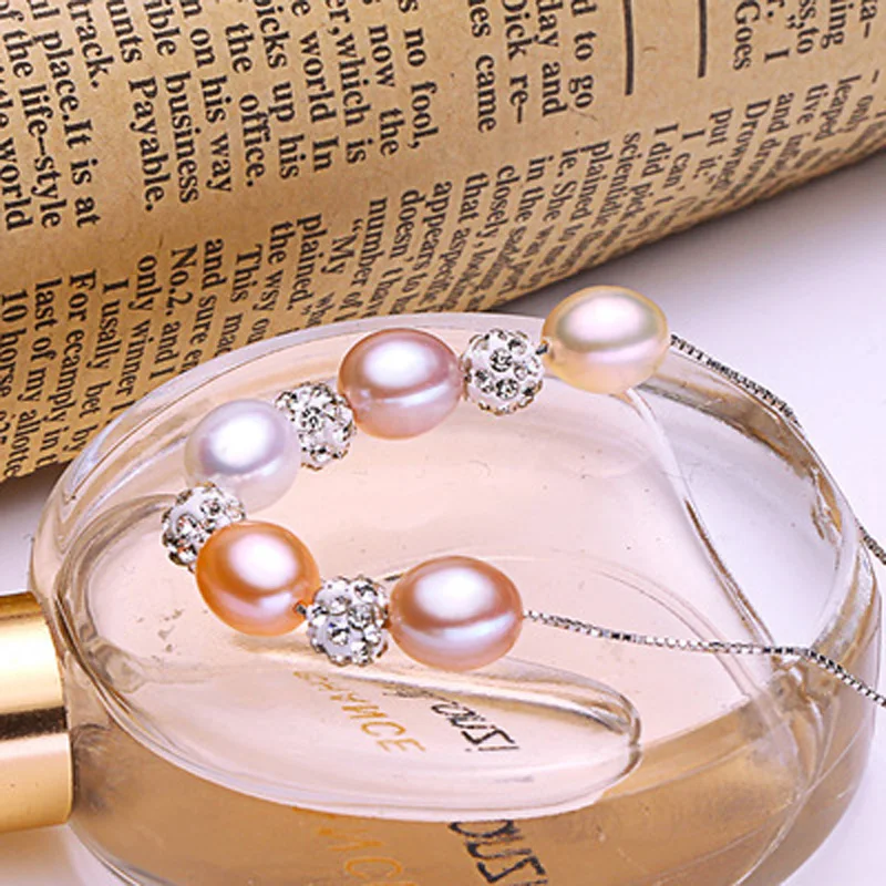 ASHIQI, новинка и, подвеска из стерлингового серебра 925 пробы, ожерелье из натурального пресноводного жемчуга для женщин, ювелирные изделия, подарки