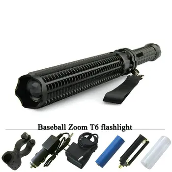 

lanterna militar tactical led flashlight zoom Telescopic cree xml t6 torch self defense flash light lamp waterproof 18650battery