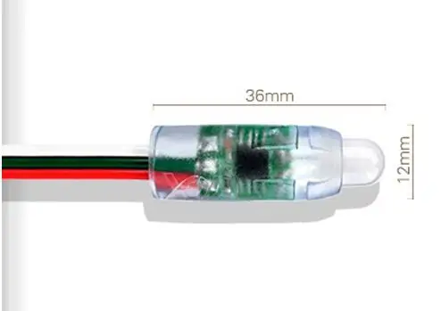 Акция! WS2811 DC5V 50 узлов адресуемый светодиодный модуль пикселей, Пиксельная строка; класс IP68; 3 дюйма(7,6 см) расстояние; RGB полный цвет