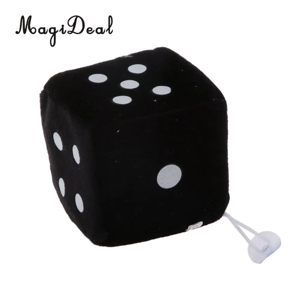 4 inch Soft Stuffed Plush Toys Dice Cube Car Window Mirror Hanger Sticky Decor Birthday Party Favors Novelty Toys Gift 10x10x10