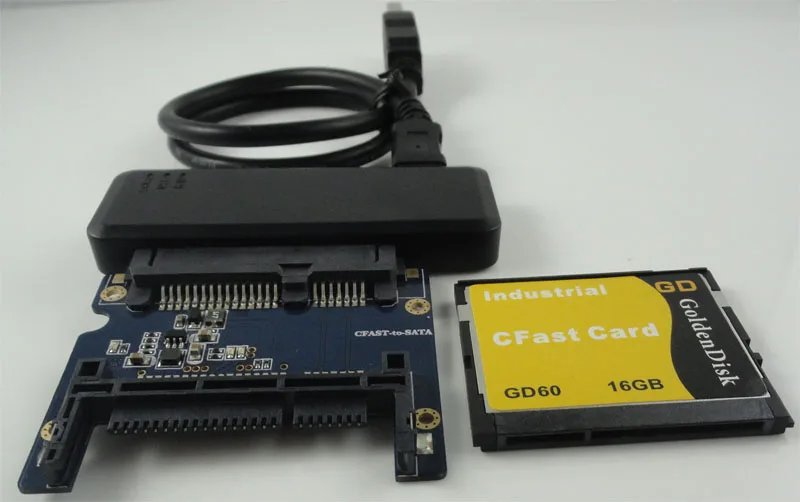 Goldendisk CFAST адаптер CFAST к SATA+ SATA к USB испытательный блок для CFast 2,0 карт памяти