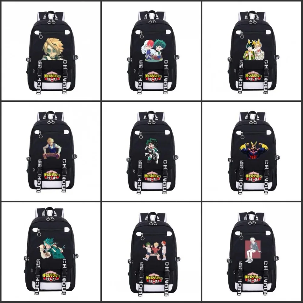 

Anime My Hero Academia Izuku Midoriya Rucksack Schoolbag Boku No Hero Academia Cartoon Backpack Travel Laptop Shoulder Bags