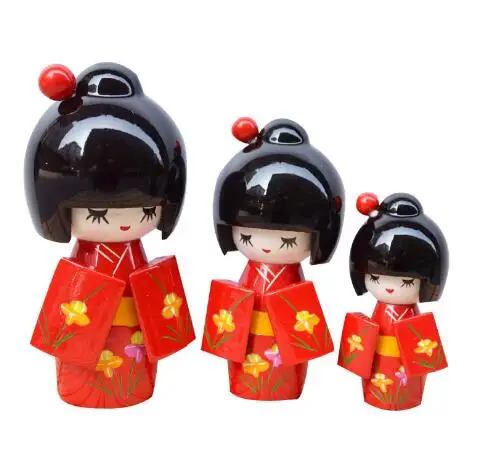 Новые милые деревянные куклы Kokeshi ручной работы в Восточном японском стиле для девочек 12 см