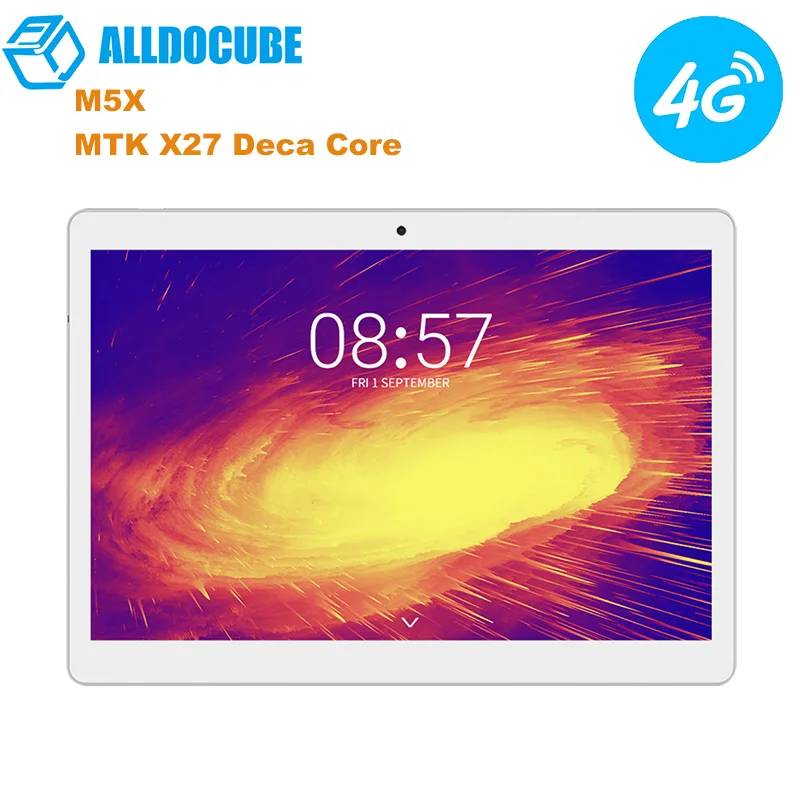 Оригинальная ALLDOCUBE M5X 4G LTE Tablet PC 10,1 ''Android 8,0 MTK X27 Дека Core 2,6 GHz 4 GB 64 GB 5MP двойной Камера Телефонный звонок Планшеты