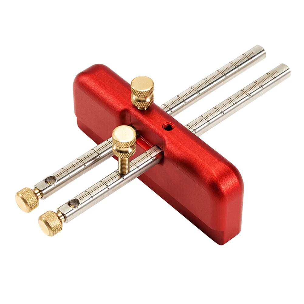 

Woodworking Marker Double-head Scriber Handheld Portable Aluminum Alloy Marking Gauge MDJ998