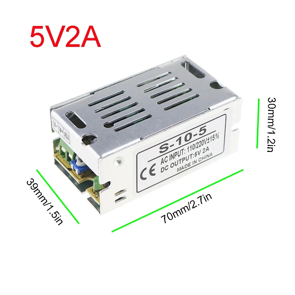 DC5V Мощность адаптер питания Трансформатор полный ток AC100-240V 2A 3A 5A 10A 20A 30A 40A 60A для 5V Светодиодные ленты WS2812B JL - Цвет: 5V 2A