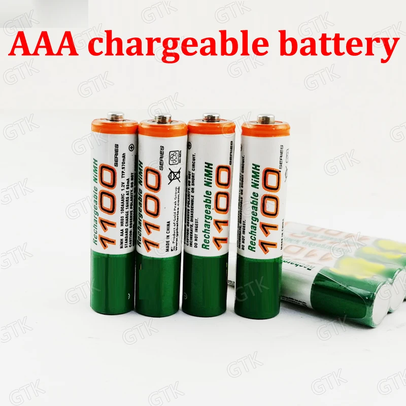 GTK 1.2v AAA batteries 1100mAh Ni MH batteries rechargeable battery