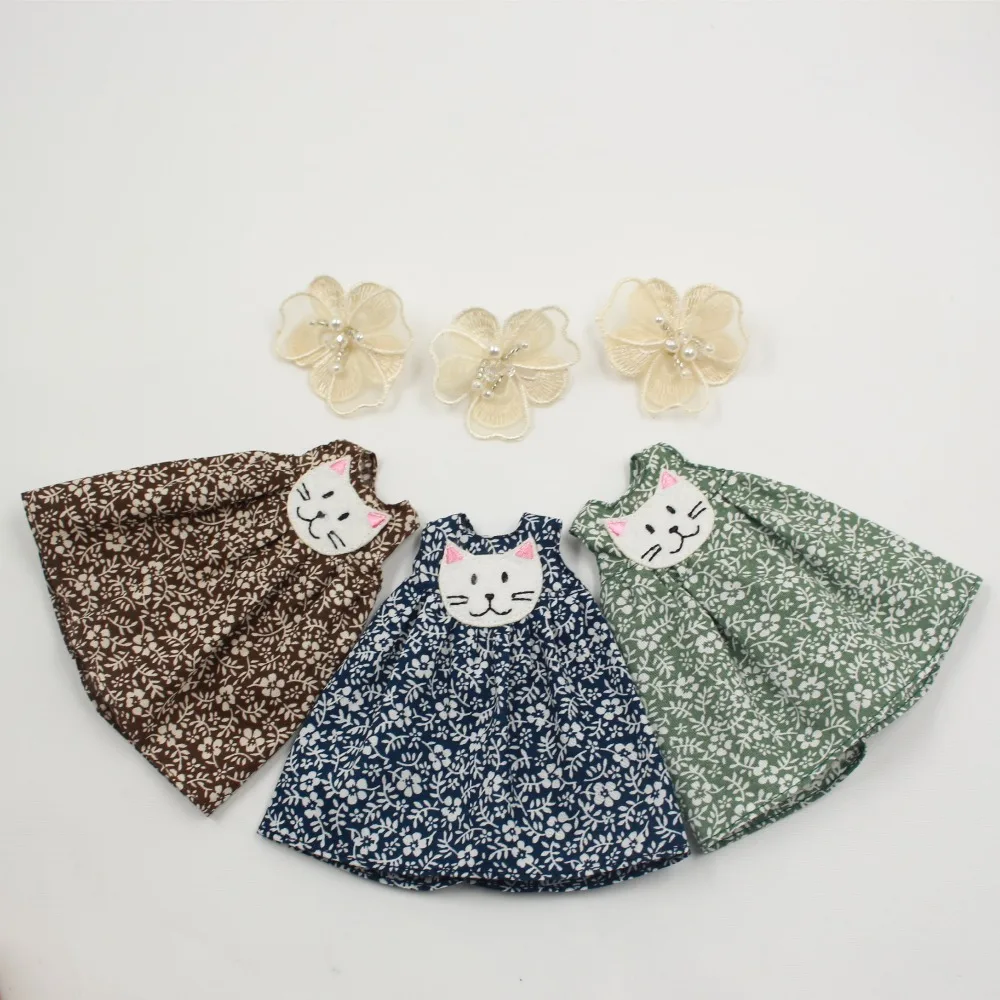 

Fortune Days Clothes for Blyth Doll joint printing Sundress Dress with hair pin Cute Fortune Days Free shipping