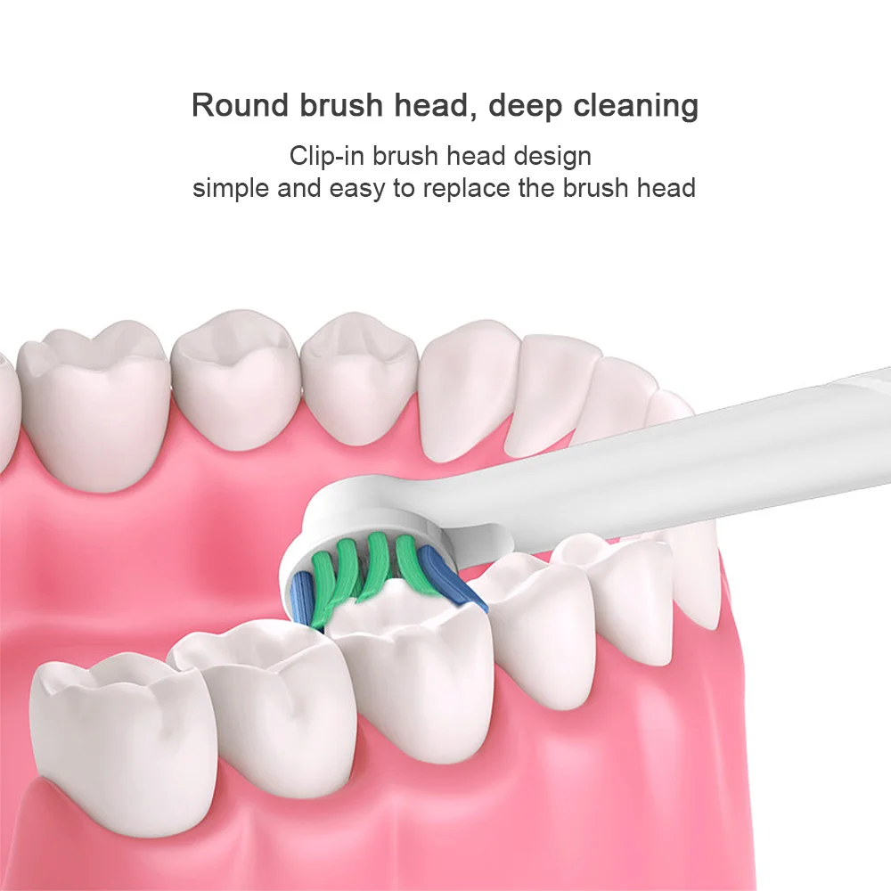 Вращающаяся электрическая зубная щетка для взрослых, перезаряжаемая с 4 сменными головками, мундштук, держатель для чистки полости рта, чехол, коробка