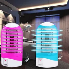 Новые лампы против насекомых светодио дный гнездо Электрический москитная Fly ошибка насекомых Ловушка Убийца Zapper ночь загорается лампа освещения ЕС США plug