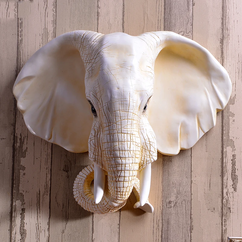 

Auspicious Elephant Wall Hanging Wall Decoration Creative Porch Living Room Bar Background Stereoscopic Decorative Animal Head