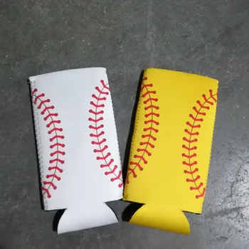 

13.5*8cm Softball Can Wrap Wholesale Blanks Baseball Can Cooler Neoprene Tin Covers Team Gift Wraps free shipping DOM1061010