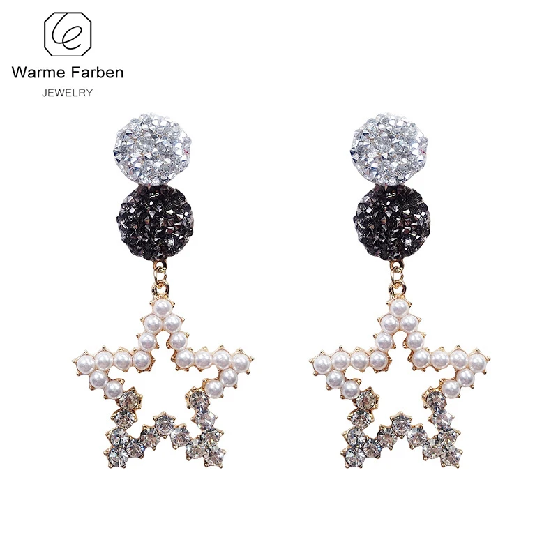 

Warme Farben Star 925 Silver Women Drop Earrings Bohemia Zircon Fine Jewelry Crystal from Swarovski Party Earring for GF Gifts