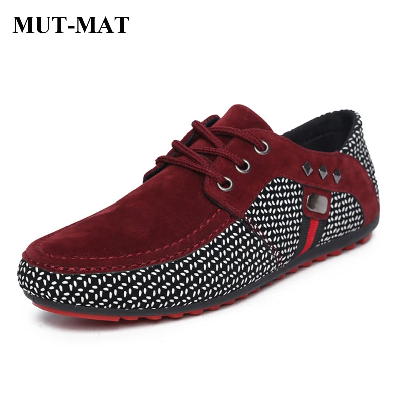 

Spring autumn new men peas shoes British casual flats with fashion rivets large size men breathable pigskin inner shoes