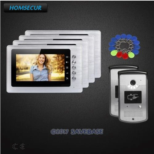 HOMSECUR 7\ Video Door Intercom System with Mute Mode for Home Security for House/ Flat