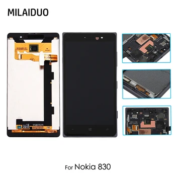 

LCD Display For Nokia 830 RM-984 5.0'' Touch Screen Digitizer Sensor Glass Black with Frame Replacement Parts Assembly