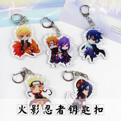 5Pcs/Lot Naruto Uzumaki Q Version Keychain Figure Model Cute Acrylic Transparent High Quality Keyring Jewelry Fans Gift | Украшения и
