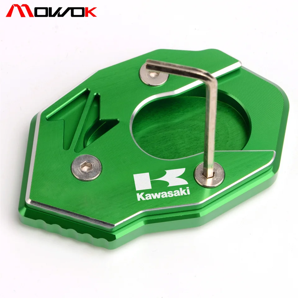 Motorcycle Kickstand Foot Side Stand Extension Pad Support Plate For