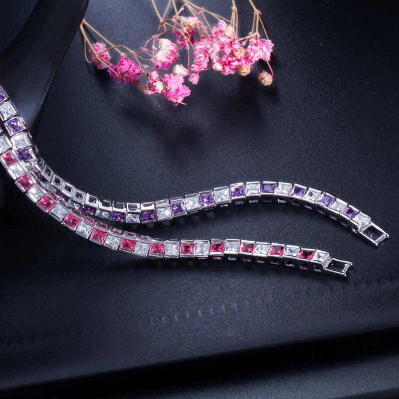 Женский браслет с фианитом 3 мм цвета белого золота|bracelets for|tennis bracelets for womentennis bracelet