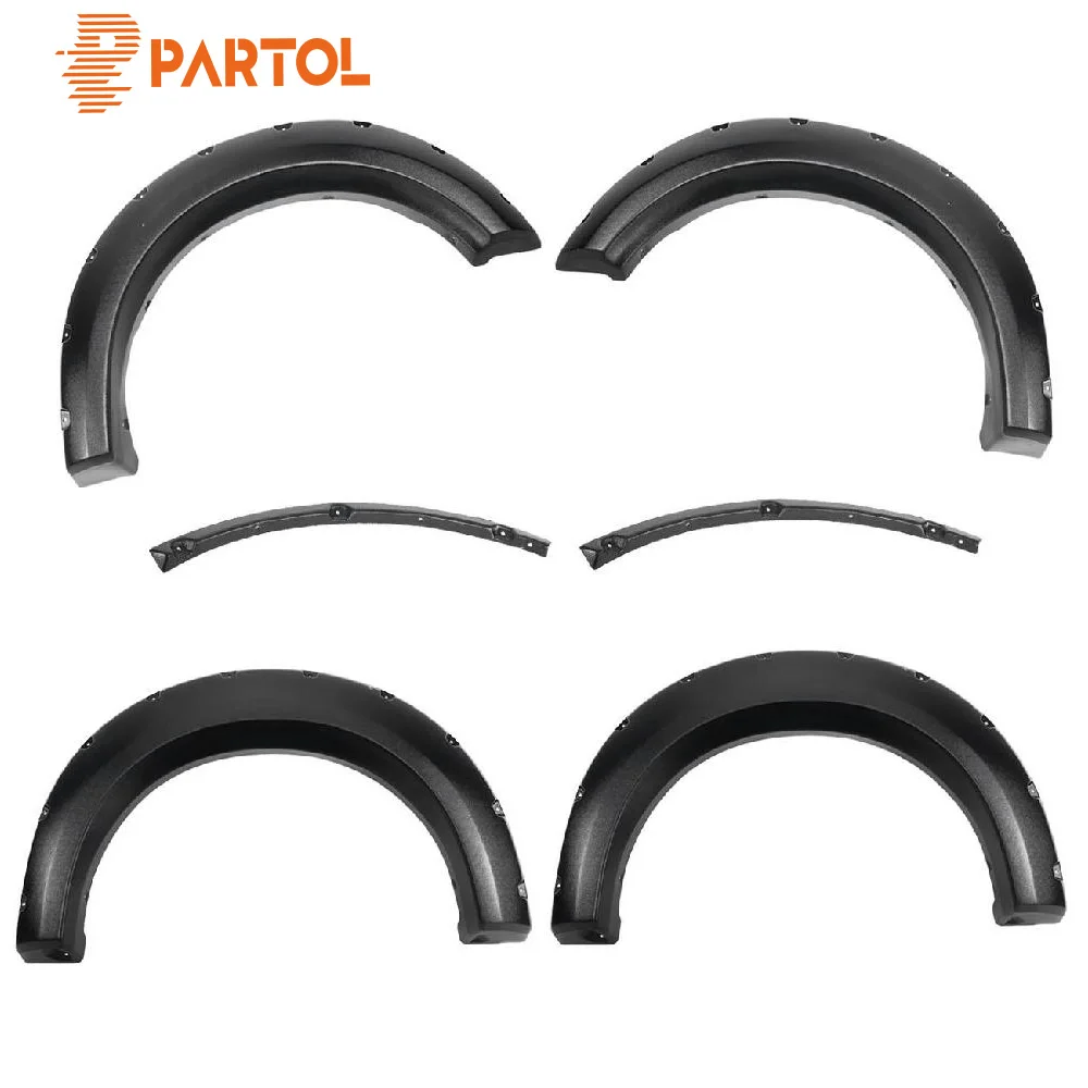 

Pocket 6pcs/Set Pocket Rivet Style Fender Flare Accessories Black Mudguards For Ford F150 2009-2014 (Twelfth Generation)