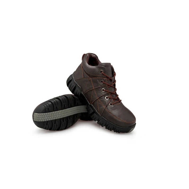 Para Casuais De Trabalho Brown parte Alto Segurança Do Sapatos Femininos Plana Superior Couro Tornozelo Dos black Homens Calçados 0CYZxq