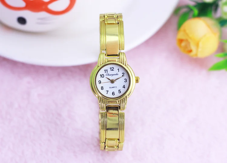 Новые женские Золотое Платье для мамы подарок кварцевые часы Рождественский подарок Красота Мода электронные часы