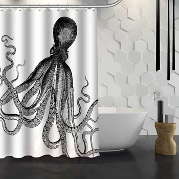 

Best Nice Octopus Shower Curtain Pattern Customized Shower Curtain Bathroom Fabric For Bathroom Decor Size Hsq32606f