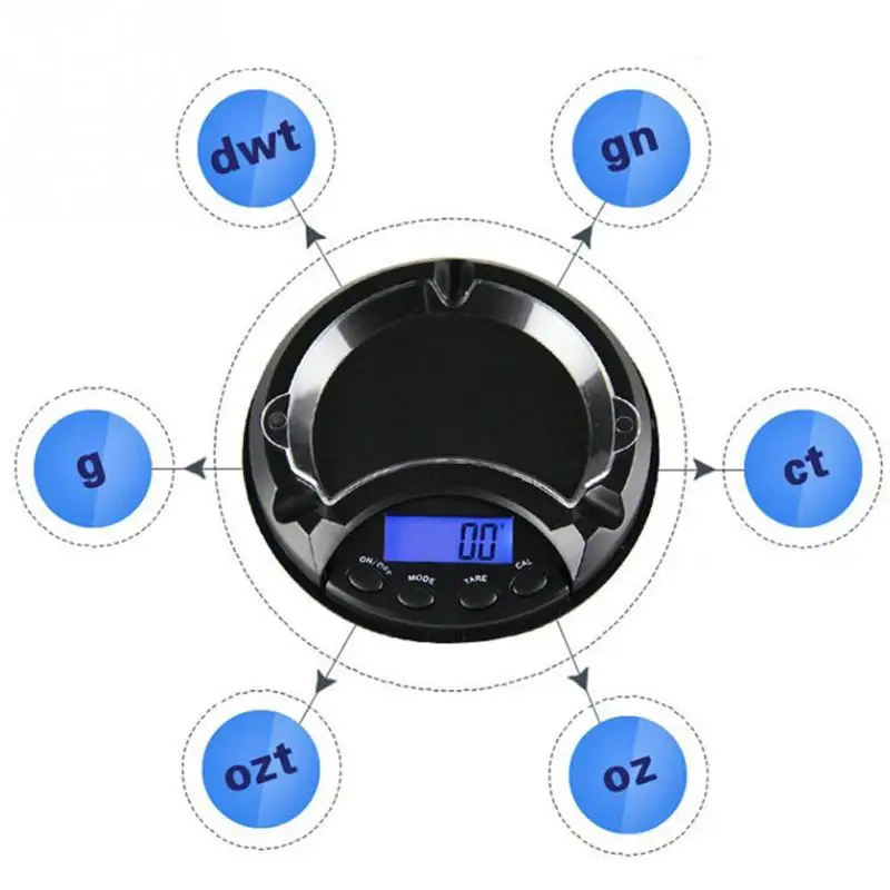 

500g/0.1g Jewelry Scale Case Digital Portable Mini Kitchen Pocket Ashtray