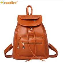 Mochila zaino Vintage Femmes Sac À Dos de Voyage à Dos En Cuir D’épaule Sac D’école de Dame sac saco Femmes mode sac OT26