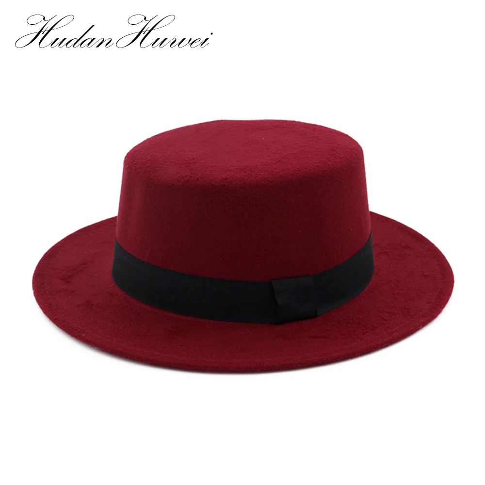 flat brim top hat