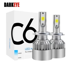 2PCS H7 H3 LED H1 H9 H4 H13 Birne 60W Scheinwerfer Auto Lampe Mit H11 LED auto Licht 6000K Weiß 12V Automobil LED lampe BH(China)
