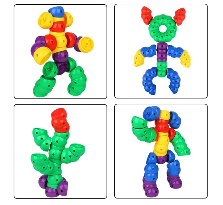 Детские Стволовые Обучающие творческие блокирующие блоки для детского сада пластиковые строительные игрушки для детей 495 г/упак