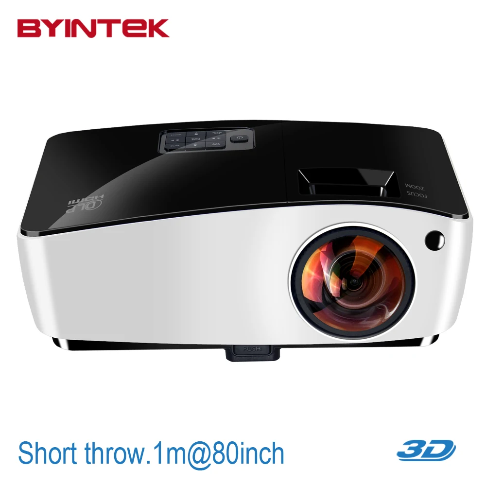 BYINTEK BD518ST Auto Keystone 4000ANSI Video Home Theater Rear Short throw Daylight HDMI DLP 3D Projector 1080p full HD Russian