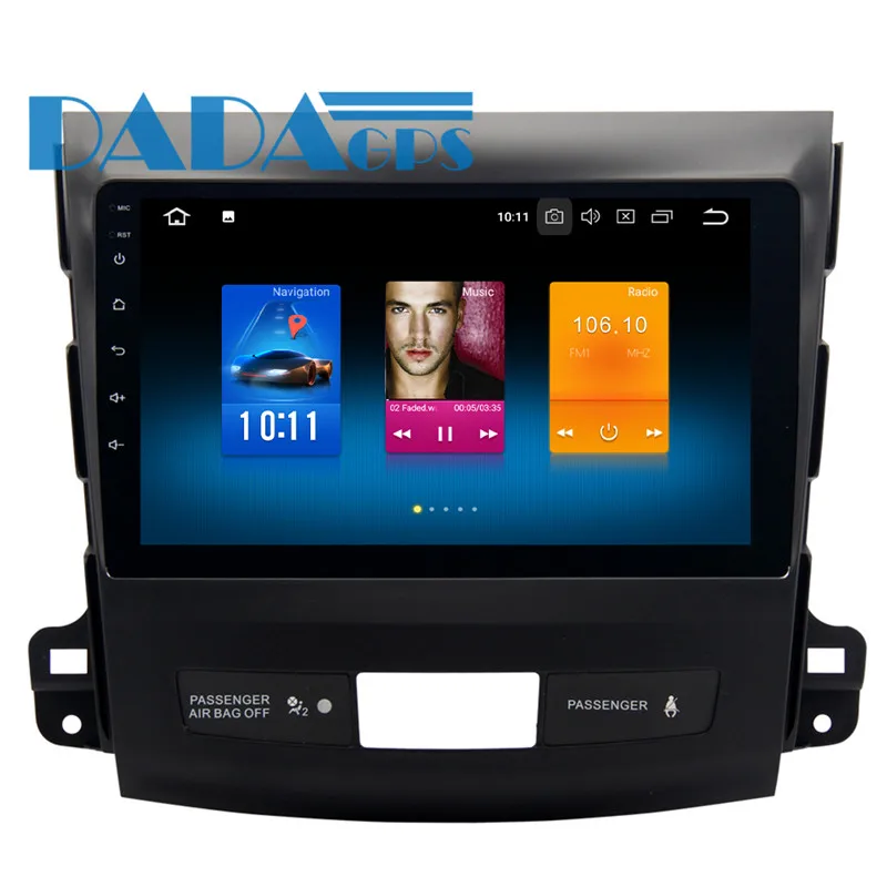 Sale Android 8.0 7.1 Radio Car GPS Navigation For Mitsubishi Outlander 2006-2012 For Citroen C-Crosser for Peugeot 4007 no DVD Player 3
