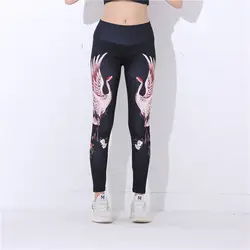 SVOKOR женские леггинсы с высокой талией, сексуальные легинсы для занятий спортом, с рисунком, повседневные женские штаны из полиэстера