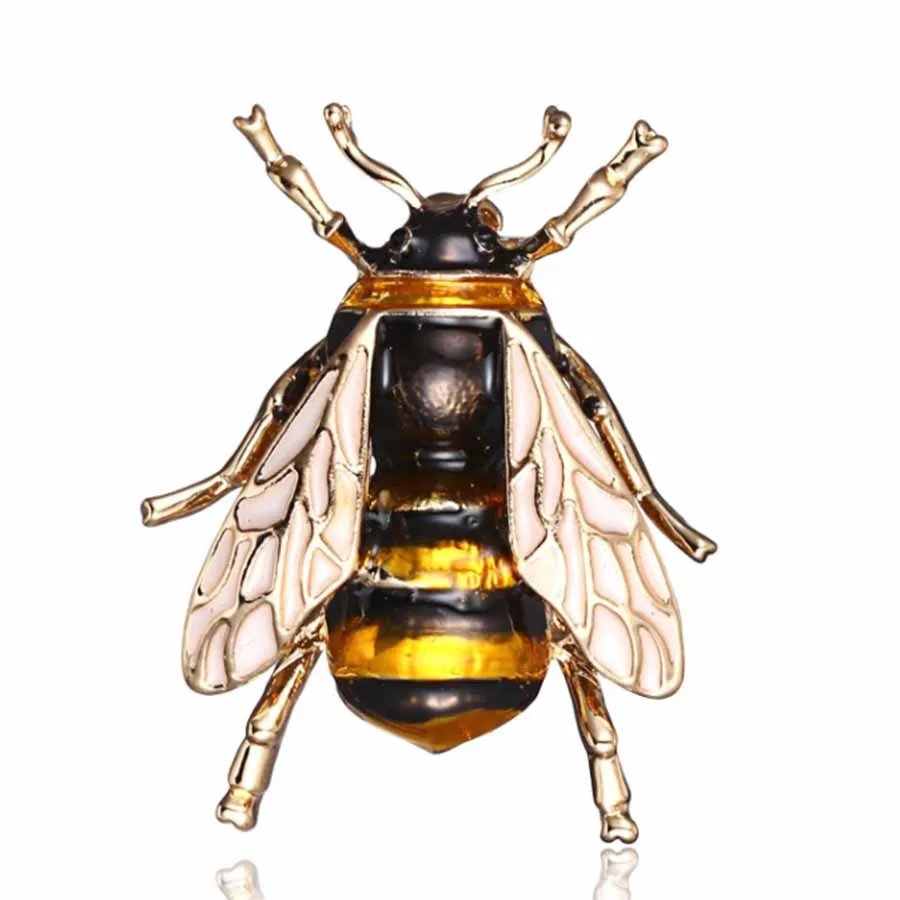 

Cute Enamel Unisex Bee Brooches Gold-Color Fly Insect Brooch Pins Scarf Dress Lapel Pin Suit Decorations Jewelry Fashion Jewelry