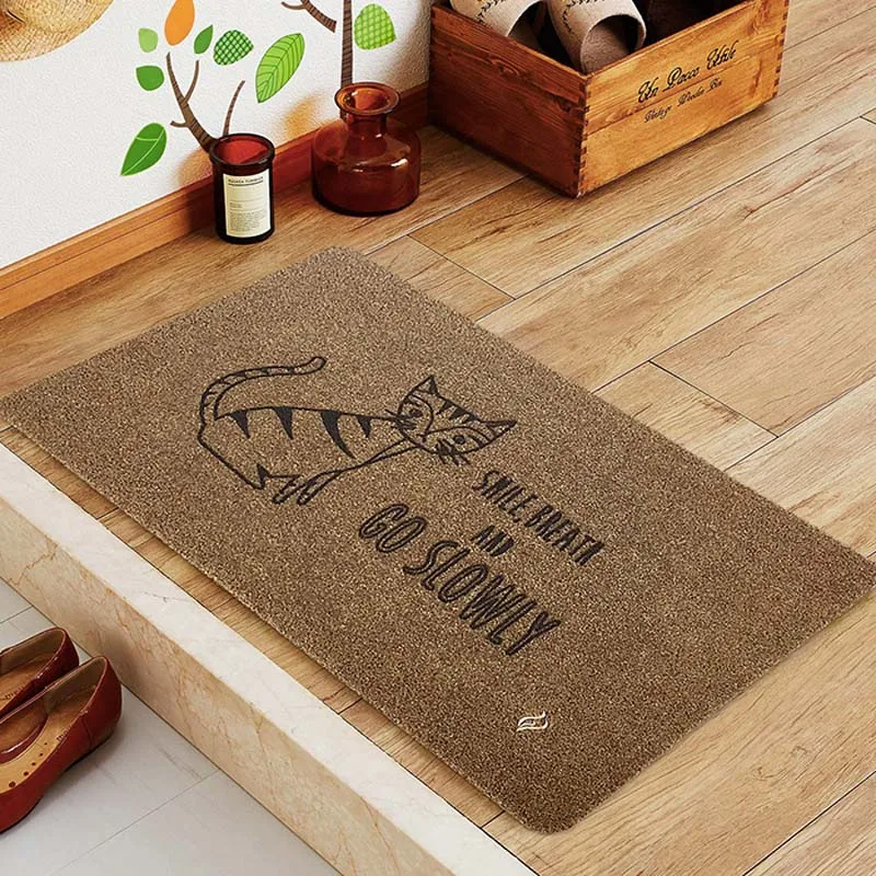 Cute Animal Kitty Dog Meow Bear Design Floor Mat Anti slip Rugs Kitchen