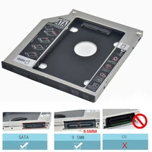 SATA 3.0 to SATA Case SSD HDD 2nd Caddy 9.5mm 2.5″ Second Hard Disk Driver External Enclosure CD DVD Optical Bay Laptop