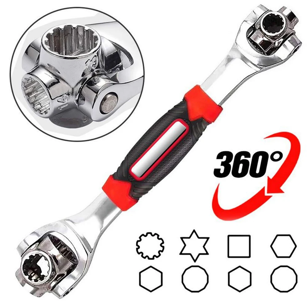 

48-in-1 multi-function socket wrench double-head Tool 360 degree rotary wrench 8-19mm Torx sleeve For Furniture Car Repair