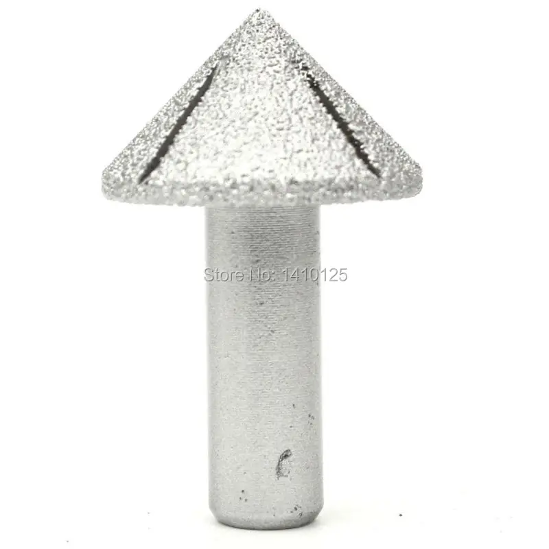 

1-3/8" 35mm Rotary TAPER Head Diamond BRAZED Profile Wheel Router Routing Stone Coarse Grit 60 Marble Granite Glass Rock Tile