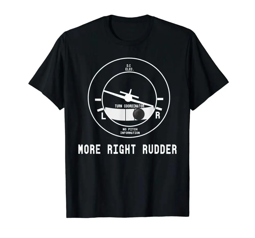 Мужская футболка с круглым вырезом More Right Rudder Cfi модная повседневная лето