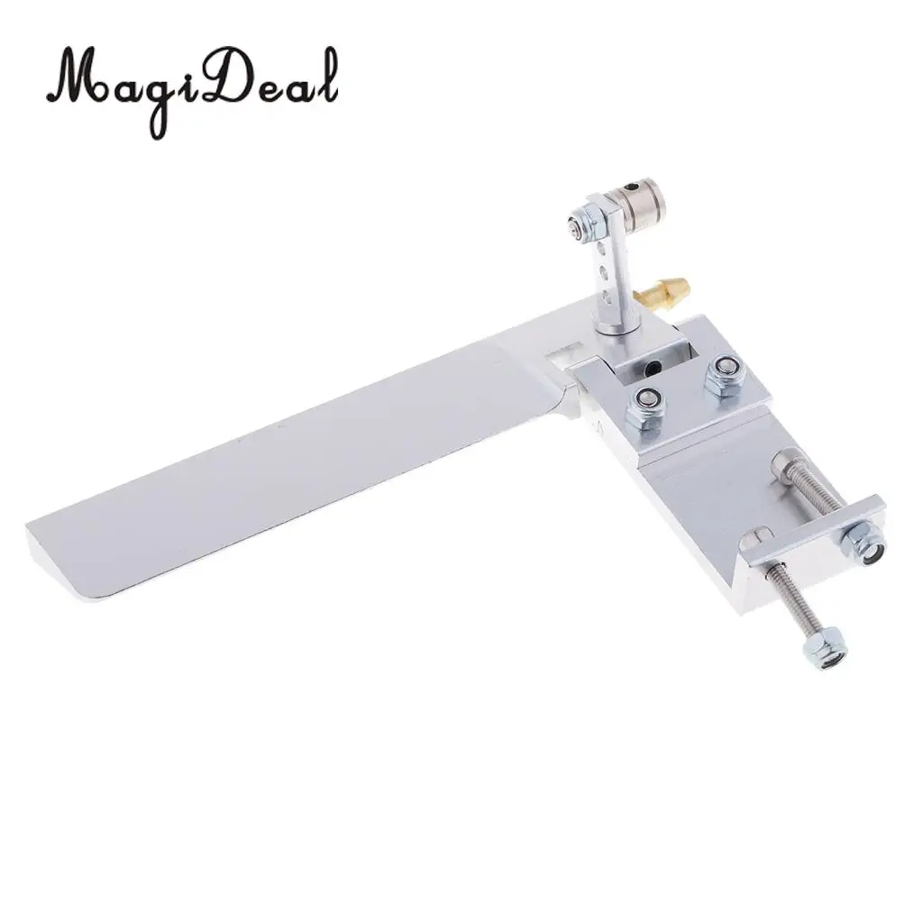 2x 95mm Alloy RC Boat Water Rudder Absorbing Steering Rudder for RC Boats CNC Silver