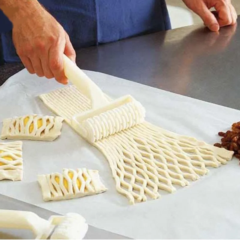 

Baking Pies Cutter Plastic Mesh Roller Device For Baking Cookies Cake For Baking Gadgets, Tools, Kitchen Tool