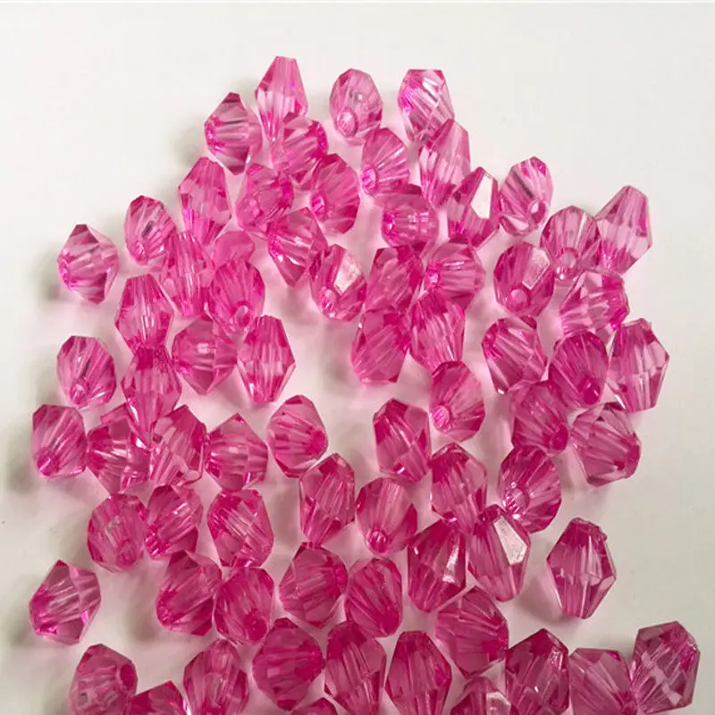 

300/500/1000pcs Jewelry Beads Acrylic Multicolor Beads Bicones 4mm 6mm 8mm Bicone DIY Bead Jewelry Accessories