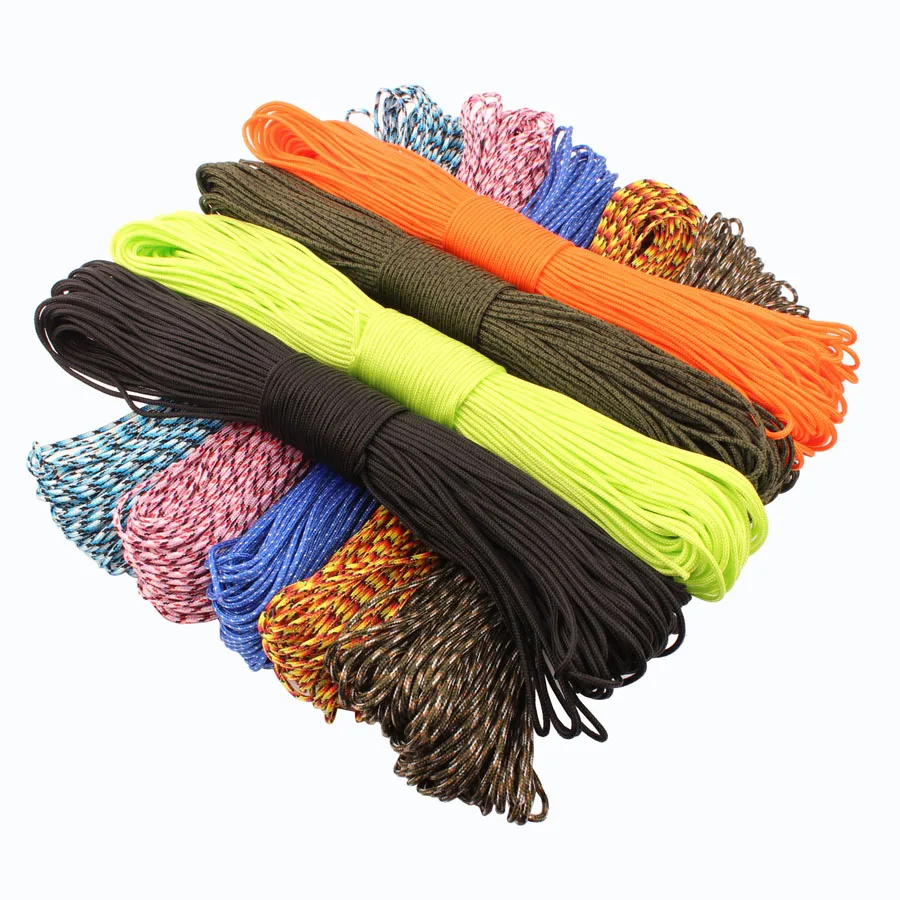 Paracorde de CAMPING SKY 2mm, 3 brins, corde d'extérieur, Parachute, lanière, tente, multifonction