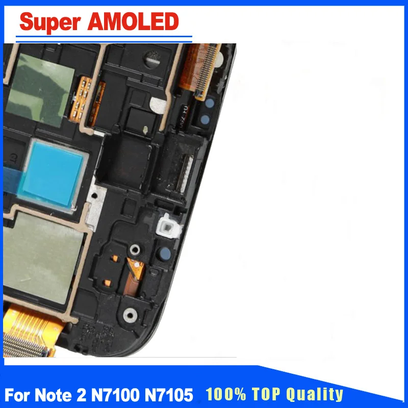 Для samsung Galaxy Note 2 N7100 N7105 Super AMOLED ЖК дисплей Дисплей Сенсорный экран дигитайзер с